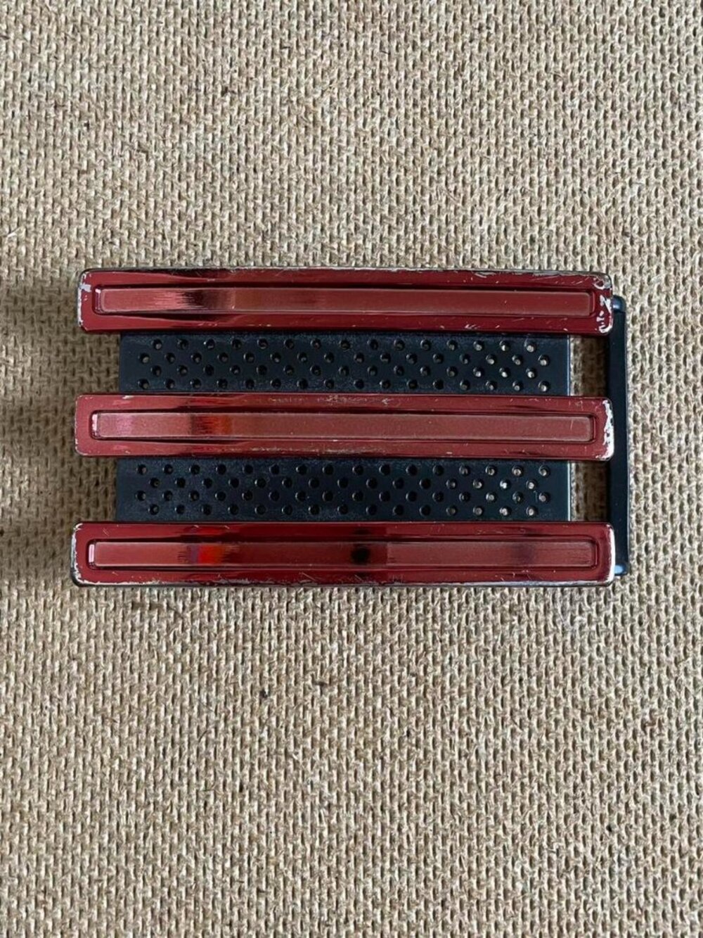 Adidas 3-Stripe Red Belt Buckle Red Chrome
